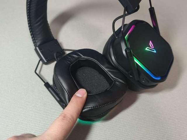 无敌雷柏VH850电竞耳机测评尊龙凯时app灯光炫酷性价比(图5)